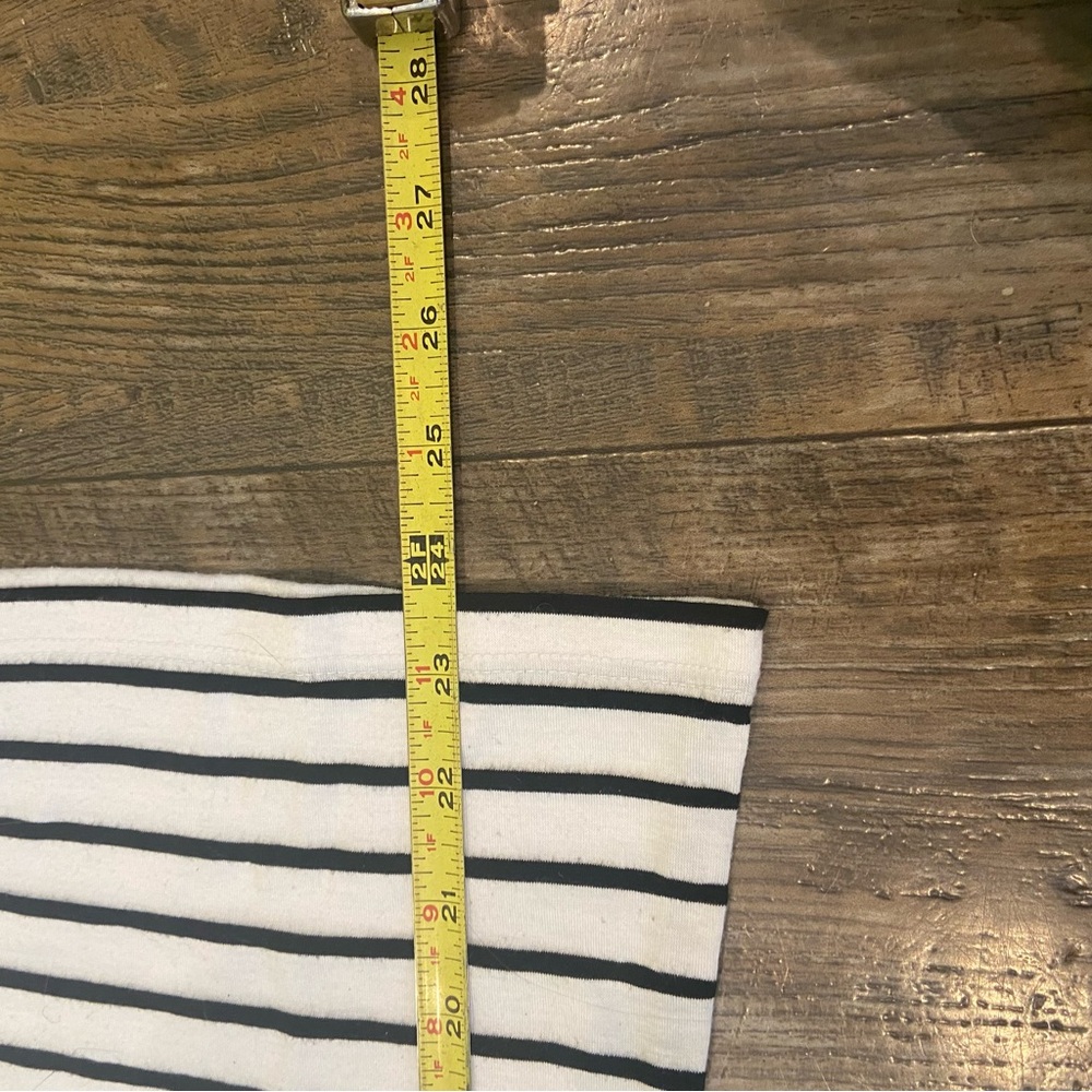 Guess Black and White Striped Short Sleeve Top - Picture 5 of 8